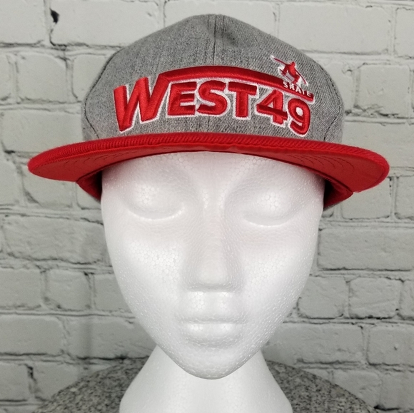 WEST 49 | skateboard snapback flat brim cap - Picture 1 of 8